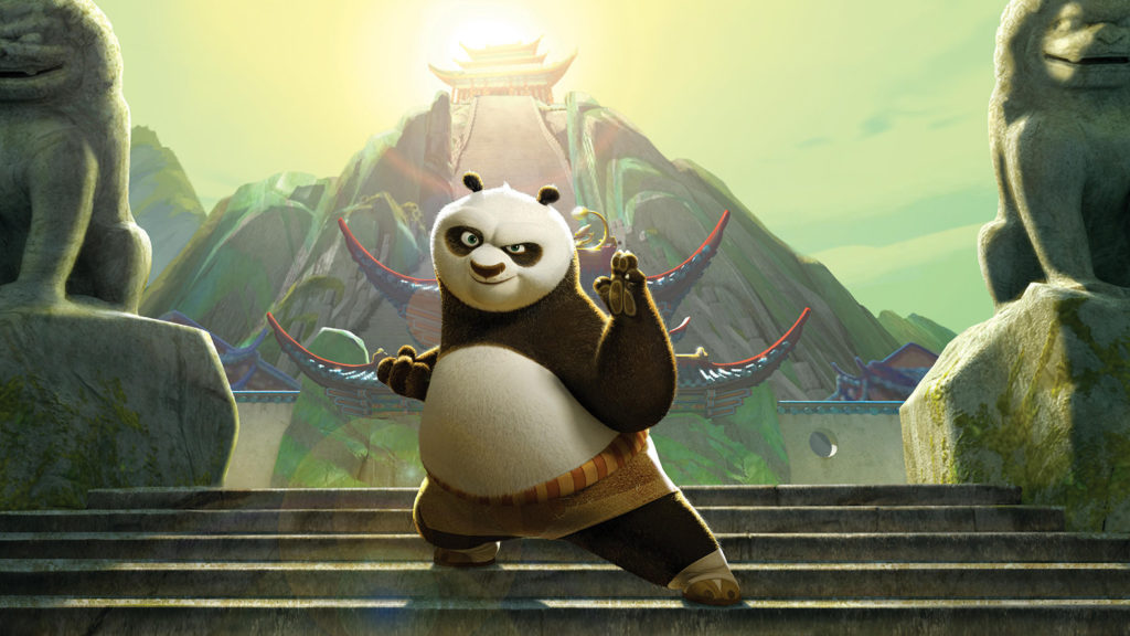 kung fu panda animerad familjefilm. pandan po (jack black)